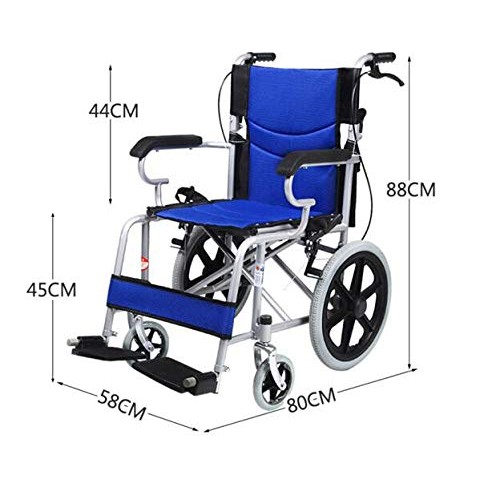 Ultra Lightweight Transport Wheelchair (only 24lb) Easy to Travel, Locking Ha...