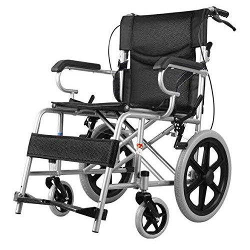 Ultra Lightweight Transport Wheelchair (only 24lb) Easy to Travel, Locking Ha...
