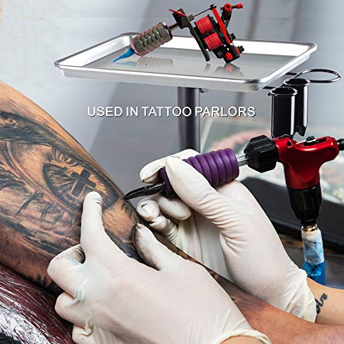 Premium Aluminum Instrument Salon Tray W/Accessory Caddy Tattoo Rolling Tray ...