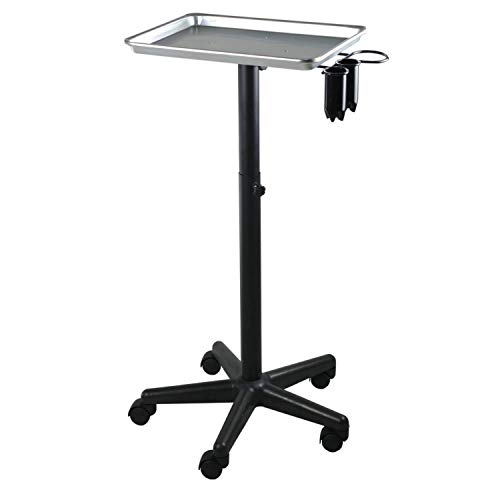 Premium Aluminum Instrument Salon Tray W/Accessory Caddy Tattoo Rolling Tray ...