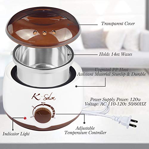 Wax Warmer, 25 in 1 Hair Removal Home Hard Wax Kit Electric Wax Heater