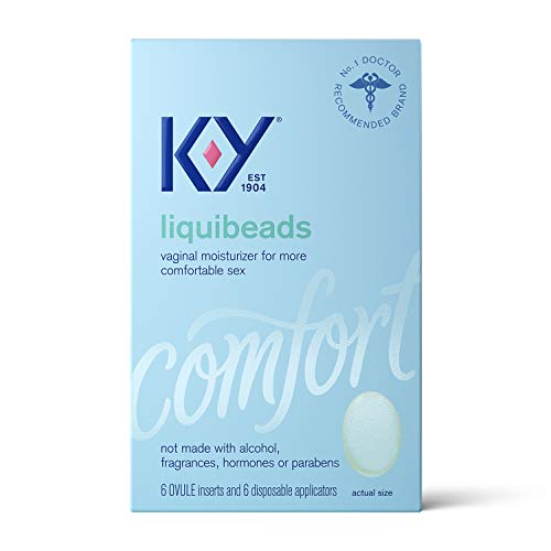 Personal Lubricant, K-Y Liquibeads Vaginal Moisturizer, 6 Bead Inserts and 6 ...