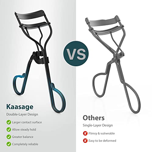 Eyelash Curler Tweezers for Women - Kaasage Black Professional Lash Curler wi...