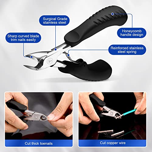 Nail Clipper for Ingrown or Thick Nail, Kaasage Podiatrist Toenail Clippers w...