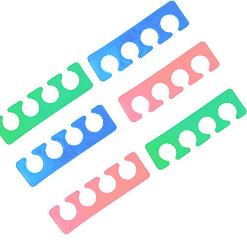 KADS 3 Pairs/set Silicone Toe Separator Nail Art Manicure Finger Feet Care Br...