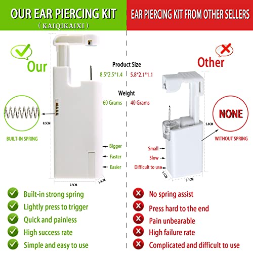 Ear Piercing Kit Ear Nail Gun Disposable Aseptic Household Ear Piercing Gun P...