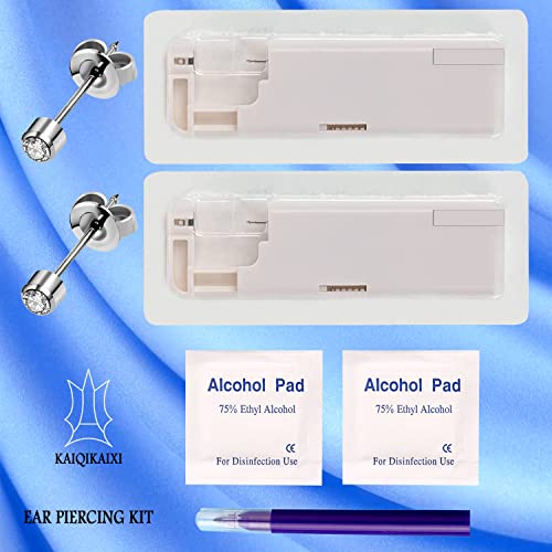 Ear Piercing Kit Ear Nail Gun Disposable Aseptic Household Ear Piercing Gun P...