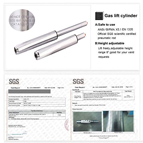 Kaleurrier Rolling Stool Salon Chair with Smooth-Rolling Wheels 360-degree Sw...