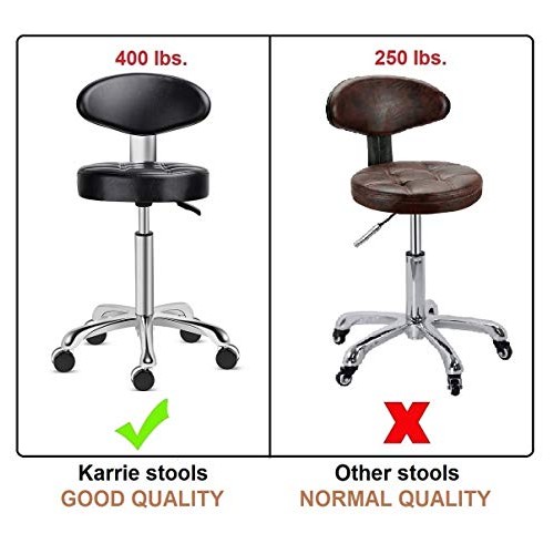 Kaleurrier Rolling Stool Salon Chair with Smooth-Rolling Wheels 360-degree Sw...