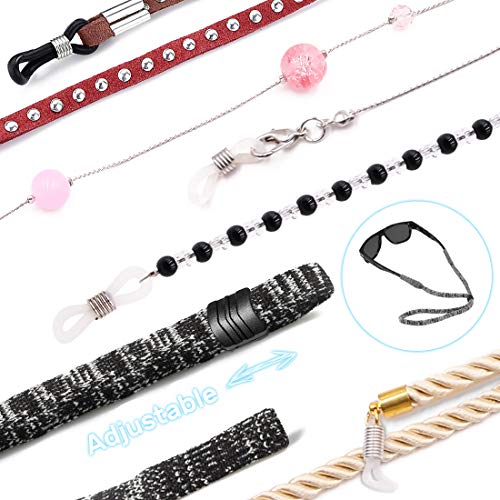 Kalevel 7pcs Eyeglass Chains Strap Holder Glasses Cord Lanyard String Adjusta...