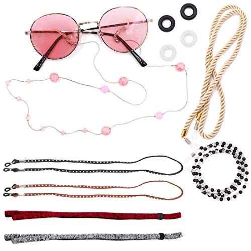 Kalevel 7pcs Eyeglass Chains Strap Holder Glasses Cord Lanyard String Adjusta...