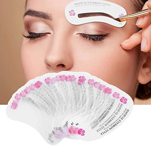 24 PCS Eyebrow Shaping Stencils, Kalolary Eyebrow Grooming Stencil Kit Shapin...