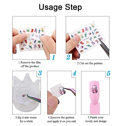 48 Sheets Halloween Nail Art Stickers Decals, Kalolary Halloween Water Transf...