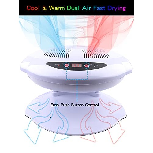 Air Nail Dryer, Kalolary 400W Air Nail Fan Blow Dryer for Nail Polish Intelli...