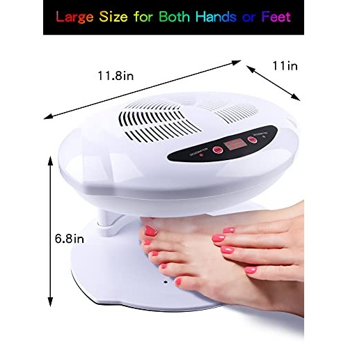 Air Nail Dryer, Kalolary 400W Air Nail Fan Blow Dryer for Nail Polish Intelli...