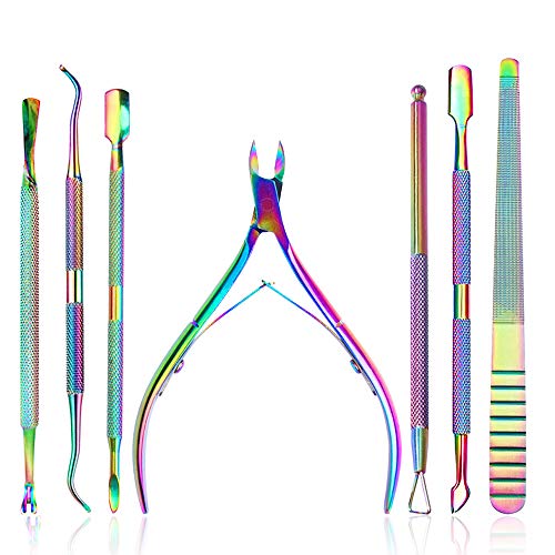 Kalolary 7Pcs Cuticle Nippers and Cutter Kit, Ingrown Toenail File, Triangle ...