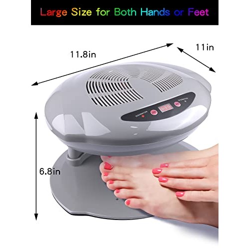 Kalolary Air Nail Dryer, 400W Air Nail Fan Blow Dryer for Nail Polish Intelli...