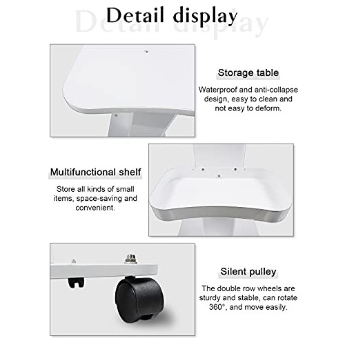 Kalolary Beauty Salon Trolley Cart, Aluminum Alloy Salon Spa Rolling Trolley ...