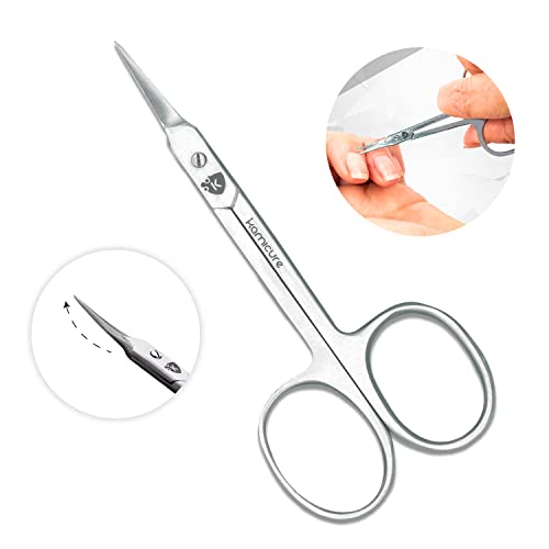 KAMICURE | Extra Fine Curved Cuticle Scissors for Men Women - Multi Purpose S...