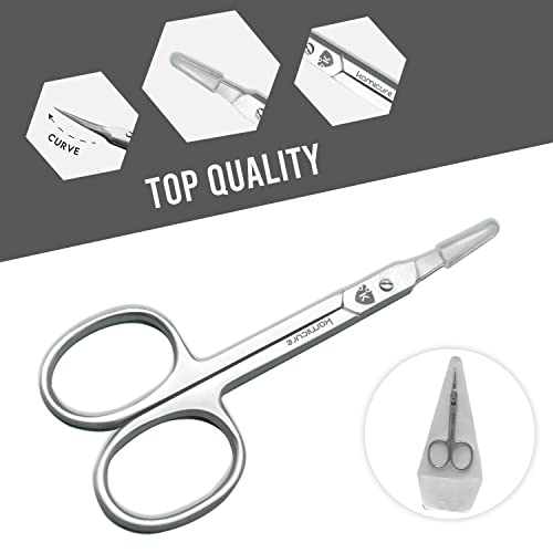 KAMICURE | Extra Fine Curved Cuticle Scissors for Men Women - Multi Purpose S...