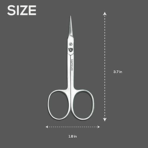 KAMICURE | Extra Fine Curved Cuticle Scissors for Men Women - Multi Purpose S...