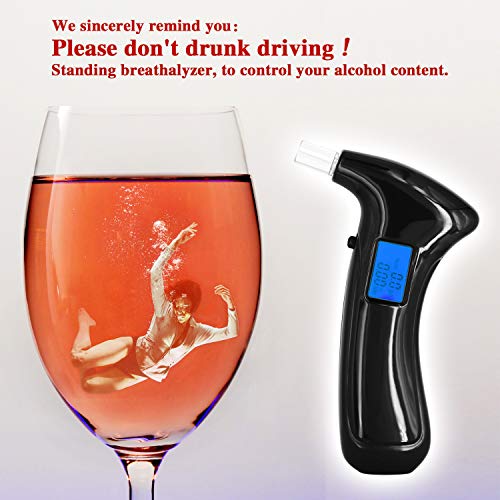 2022 Professional Breathalyzer, Portable Breath Alcohol Tester Digital LED Sc...