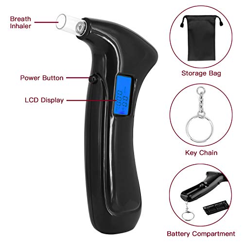2022 Professional Breathalyzer, Portable Breath Alcohol Tester Digital LED Sc...