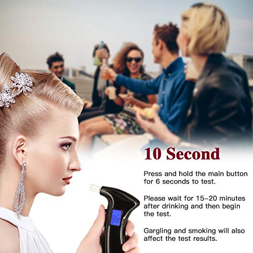 2022 Professional Breathalyzer, Portable Breath Alcohol Tester Digital LED Sc...
