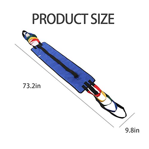 Kangwell Patient Lift Belt Assistance Belt with 5 Colors Handles(73Inch), Non...