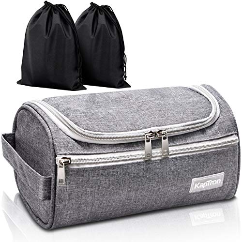 Travel Toiletry Bag – Small Portable Hanging Cosmetic Organizer for Men Women...