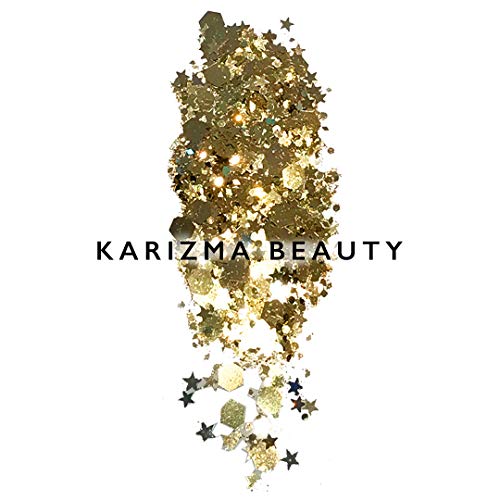 KARIZMA Holographic 24K Gold Glitter. 30g Chunky Face Glitter, Hair Glitter, ...