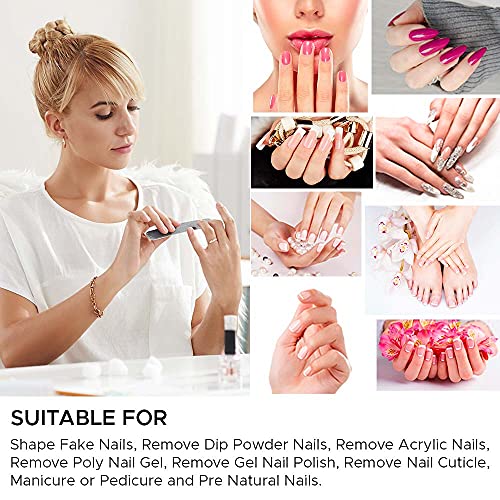 Karlash 10 PCS Professional Double Sided Nail Files 100/180 Grid Emery Board ...