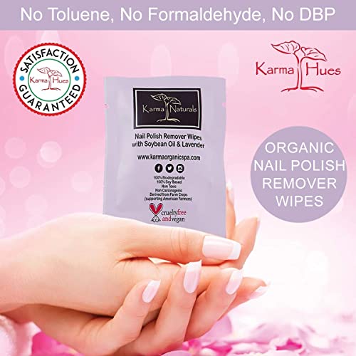 Karma Nail Polish Remover Wipes; Non-Toxic, Vegan, Cruelty-Free