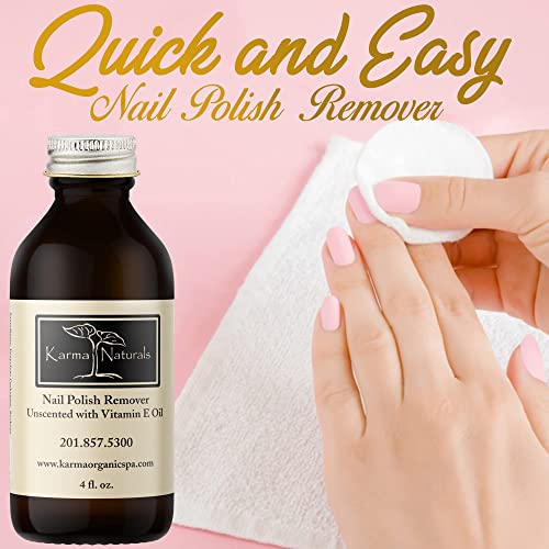 Karma Organic Natural Unscented Nail Polish Remover - Non Toxic, Vegan, Cruel...