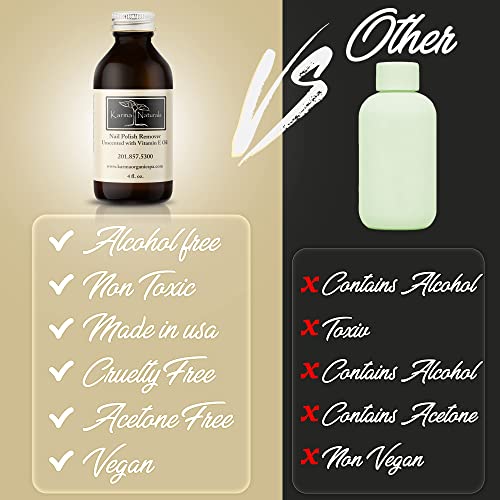 Karma Organic Natural Unscented Nail Polish Remover - Non Toxic, Vegan, Cruel...