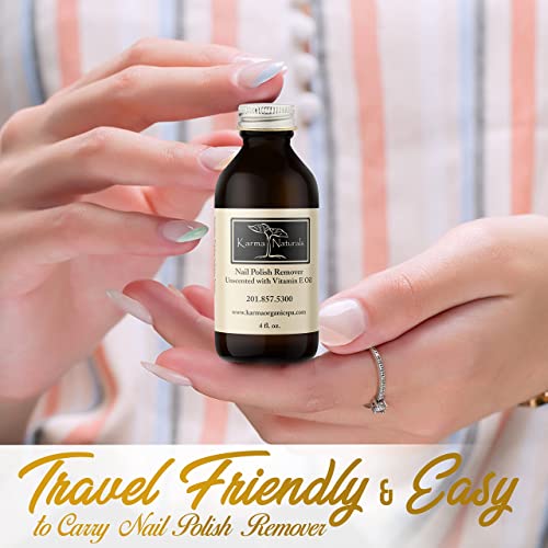 Karma Organic Natural Unscented Nail Polish Remover - Non Toxic, Vegan, Cruel...
