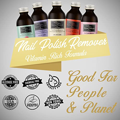 Karma Organic Natural Unscented Nail Polish Remover - Non Toxic, Vegan, Cruel...