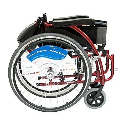 Karman S-115 25 lbs Ultra Light Ergonomic Wheelchair with Removable Footrest ...