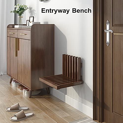 KASLANDI Shower Seat Bench, Wall-Mounted Folding Stool Chair, Shower Stool fo...