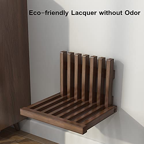 KASLANDI Shower Seat Bench, Wall-Mounted Folding Stool Chair, Shower Stool fo...