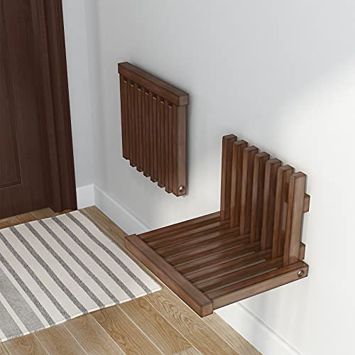 KASLANDI Shower Seat Bench, Wall-Mounted Folding Stool Chair, Shower Stool fo...