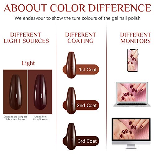 Gel Nail Polish Kit, Kastiny 9Pcs Champagne Gold Soak Off Gel Nail Collection...