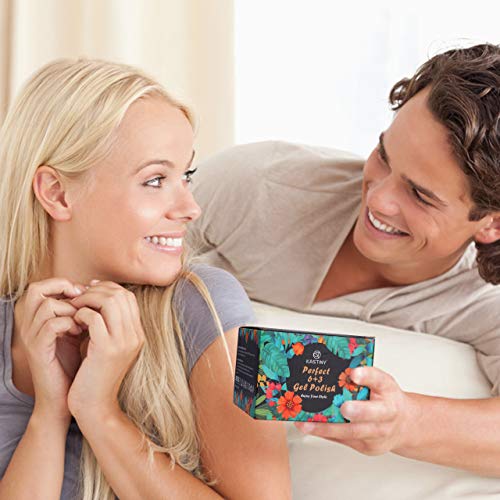 Gel Nail Polish Kit, Kastiny 9Pcs Champagne Gold Soak Off Gel Nail Collection...