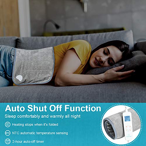 Heating Pad, Kastiny Electric Heat Pads for Back Pain and Cramps Relief, Weig...