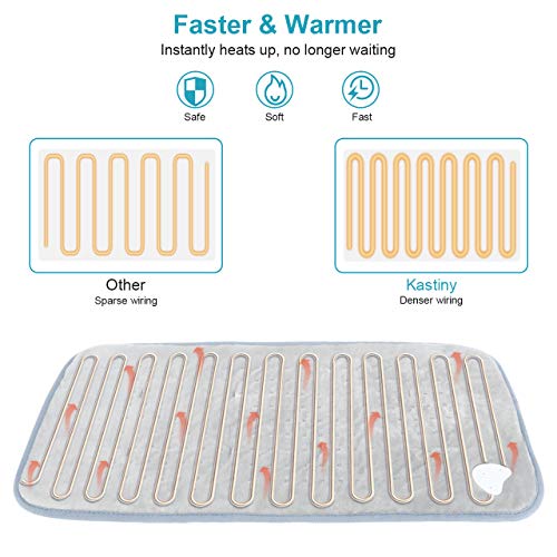 Heating Pad, Kastiny Electric Heat Pads for Back Pain and Cramps Relief, Weig...