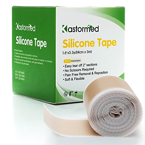 Silicone Tape for Scars, Soft Medical Tape Easy Removal for Keloid Bump Scars...