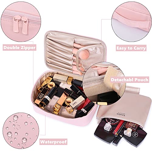 Makeup Bag with Inner Pouch - Cosmetic Bag for Women Cosmetic Travel Makeup B...