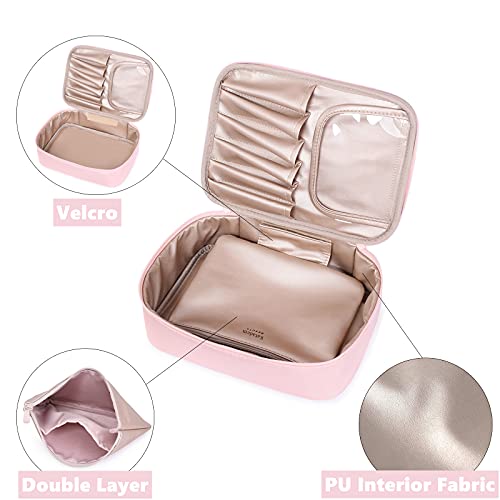 Makeup Bag with Inner Pouch - Cosmetic Bag for Women Cosmetic Travel Makeup B...