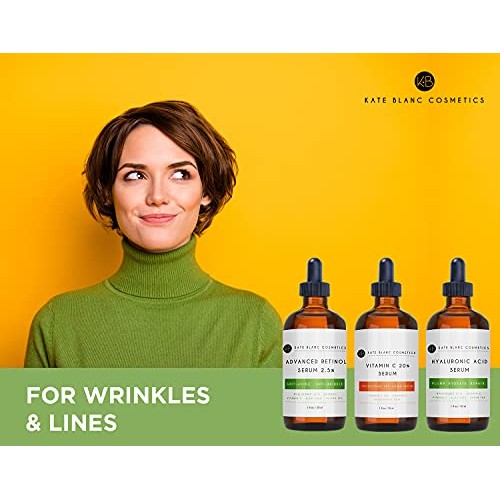 Anti Aging Serum Combo Pack by Kate Blanc - 98% Natural, 72% Organic. Vitamin...