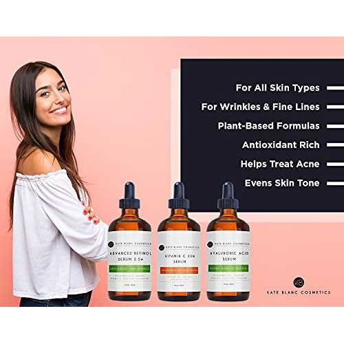 Anti Aging Serum Combo Pack by Kate Blanc - 98% Natural, 72% Organic. Vitamin...